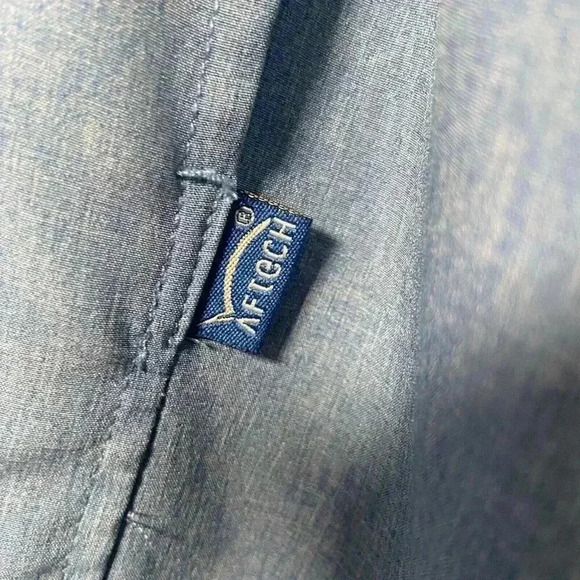 AFTCO SKYLARK LONG SLEEVE TECH SHIRT, AIR FORCE BLUE HEATHER, SIZE XL FISHING - Picture 7 of 10